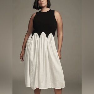 Siempre Michelle Sleeveless Colorblock Midi Dress